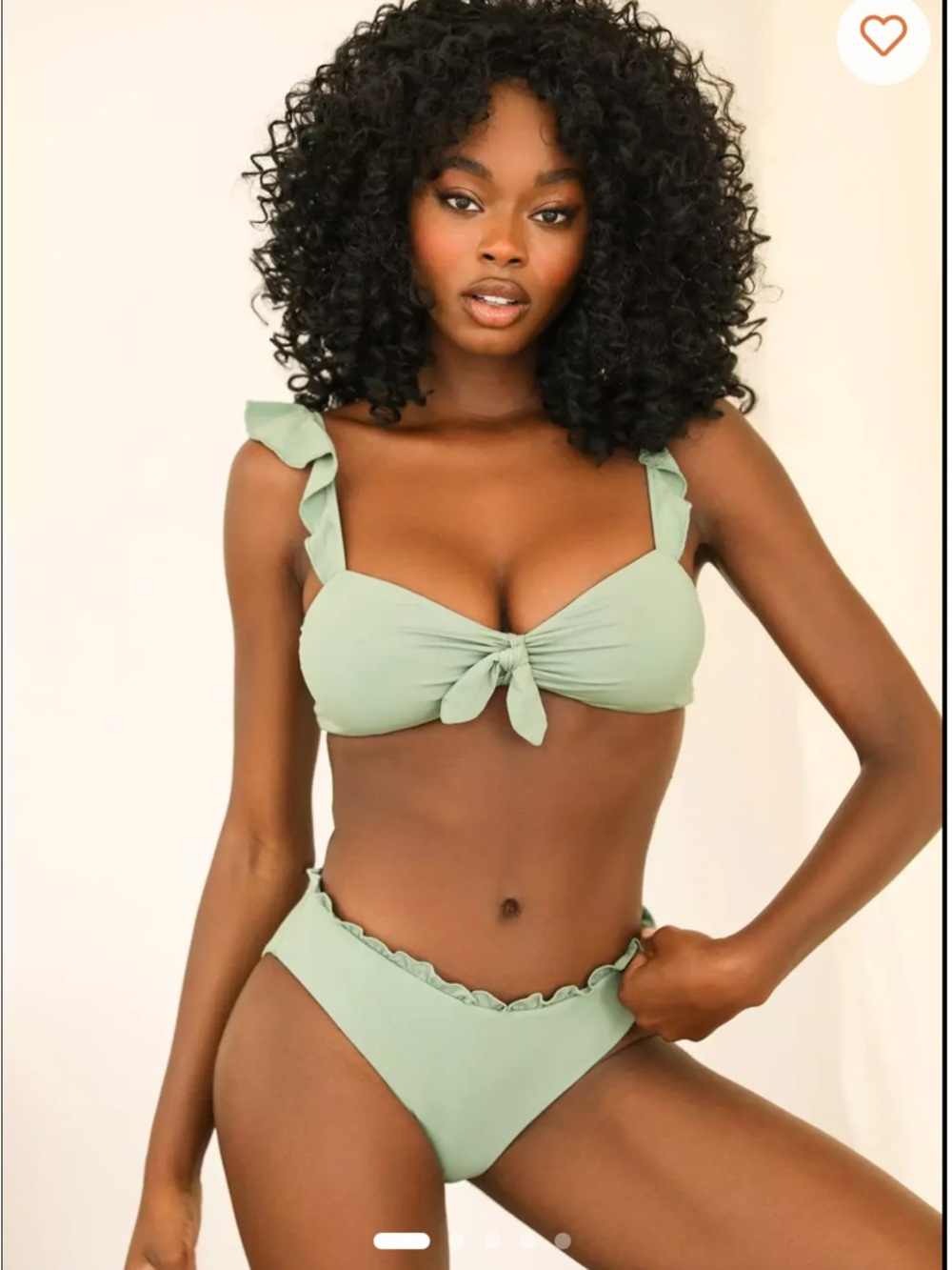 Dippin Daisys Green Ruffle Bikini Set - NWOT